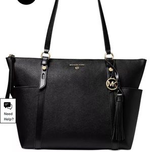 Michael Kors Sullivan Large Saffiano Leather Top-Zip Tote Bag